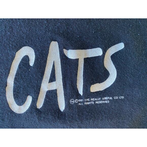 CATS Shirt Mens Medium NYC Broadway Play 1981 Single Stitch Vintage Graphic Tee - Picture 4 of 10